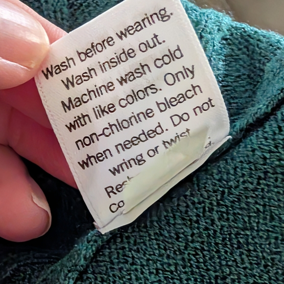 Croft & Barrow The Extra Soft Cabled Crew Neck Sweater Wetlands Large (EUC) - Picture 7 of 10